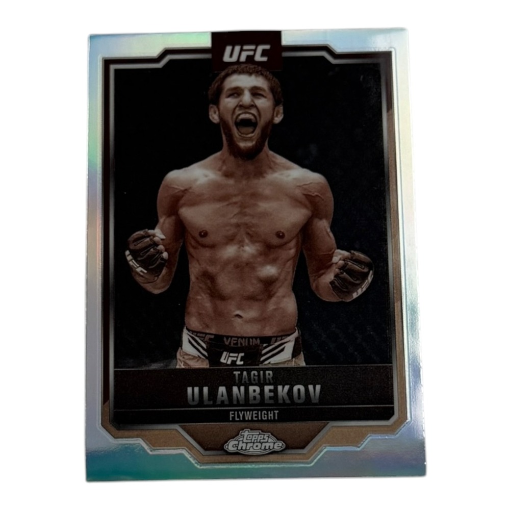 2025 Topps Chrome UFC Tagir Ulanbekov Refractor Card 109 Flyweight MMA Silver